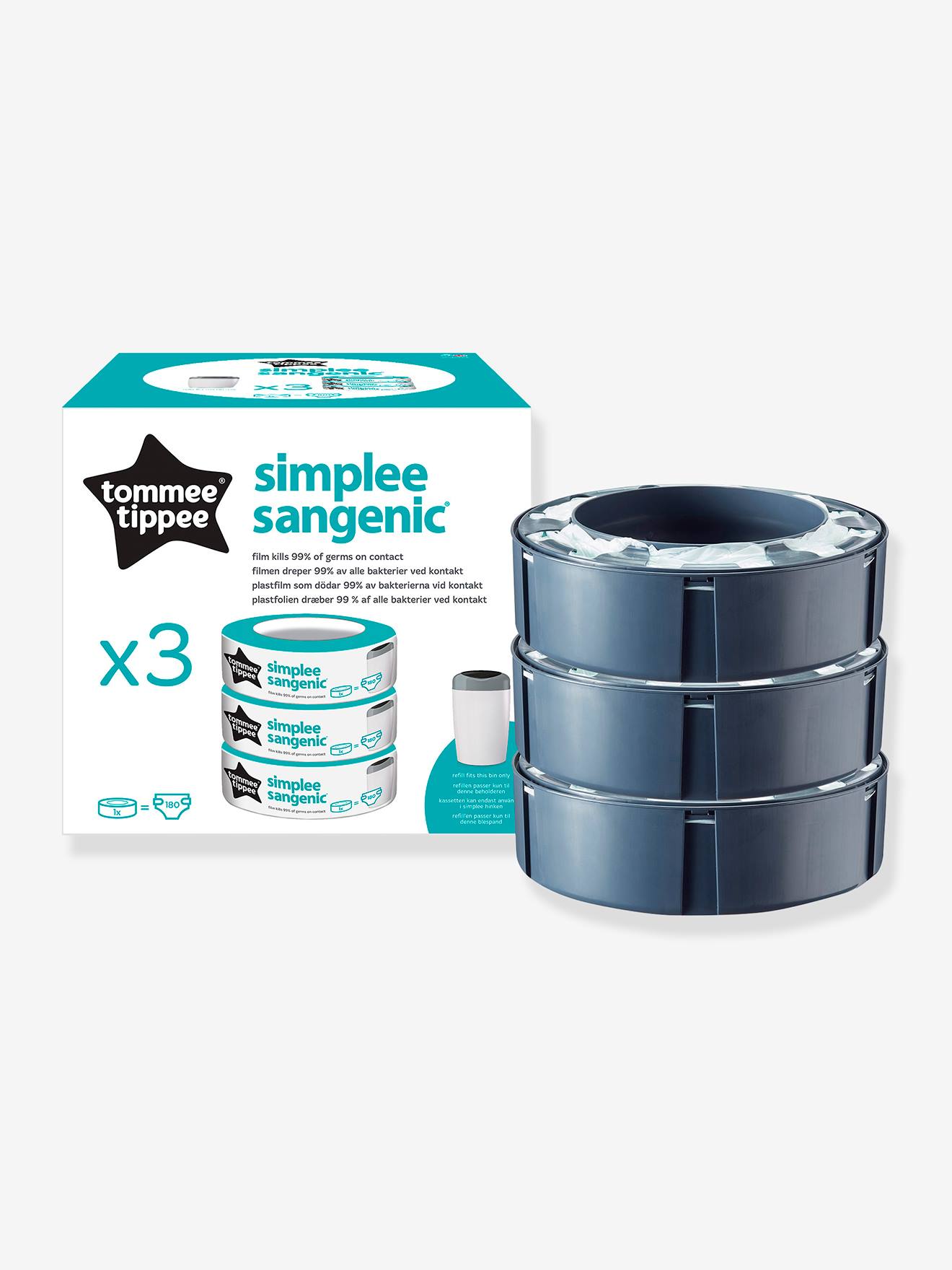 TOMMEE TIPPEE Recharges poubelle Twist and Click x3 - Poubelle à couches -  Achat & prix