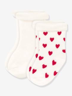 -Lot de 2 paires de chaussettes bébé en tricot