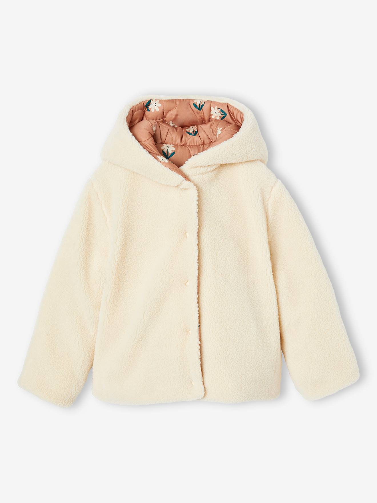 Veste Sherpa Pour Fille - Chaud Et Doux - Col Montant, Fermeture Zippée Et Poches | Vêtement D'hiver Décontracté - 8
