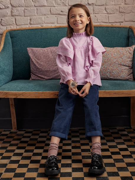 Derbies vernies semelle crantée enfant noir - vertbaudet enfant 