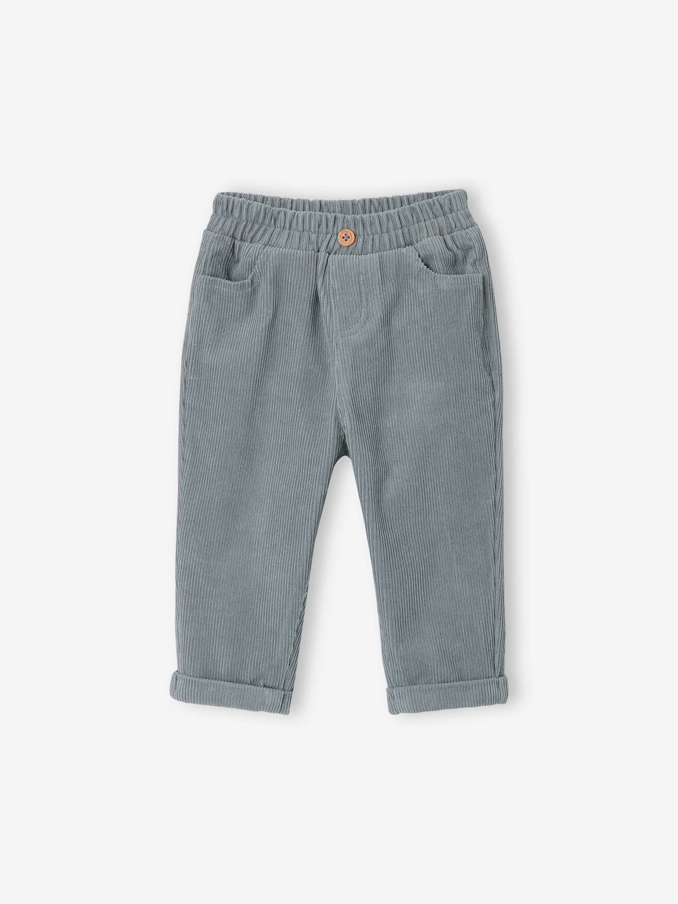 Vertbaudet Corduroy Babybroek Grijsblauw