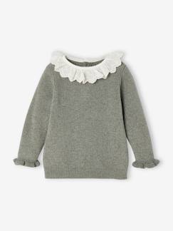 Baby-Trui, vest, sweater-Geribde babytrui met kabel