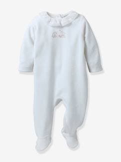 Baby-Pyjama,  overpyjama-Velours geborduurd slaappakje CYRILLUS