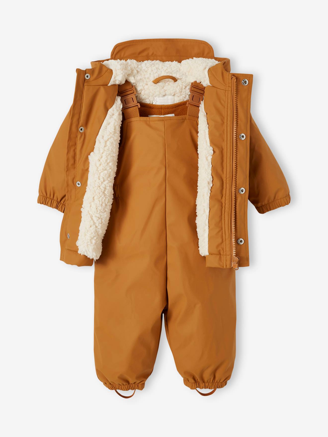 Manteau et pantalon de pluie bébé caramel - Vertbaudet