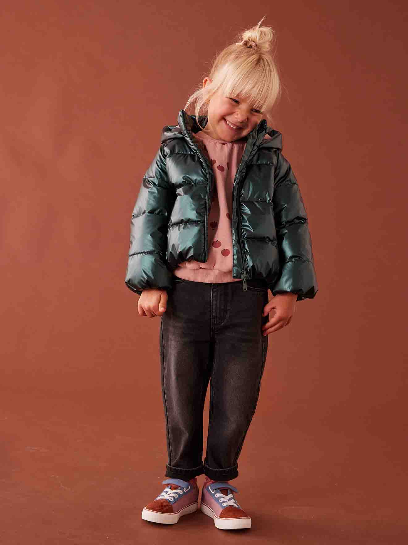 Vertbaudet Mom Jeans Met Hartjeszakken Op De Achterkant Meisje Denimgrijs