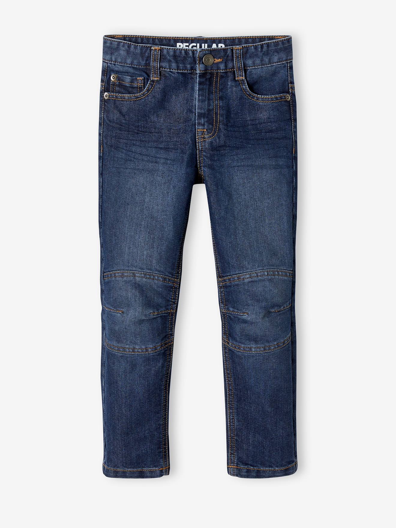 Rechte jeans voor jongens MorphologiK indestructible “waterless” met heupomtrek SMALL onbewerkt denim