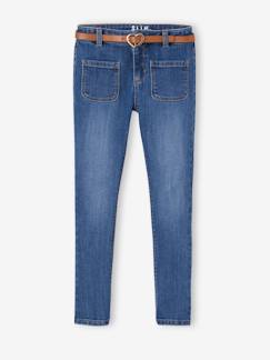 Meisje-Broek-Onverwoestbare meisjesjeans en mooie riem