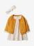 3-delig set jurk +vestje + haarband ivoor met print+koraal - vertbaudet enfant 