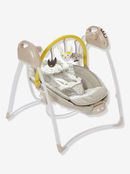 Schommelstoel met speeltjesboog Babyswing van VERTBAUDET Bedrukt grijs+EFFEN DONKERBLAUW - vertbaudet enfant 