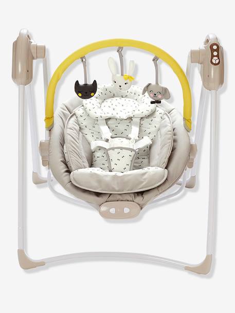 Schommelstoel met speeltjesboog Babyswing van VERTBAUDET Bedrukt grijs+EFFEN DONKERBLAUW - vertbaudet enfant 