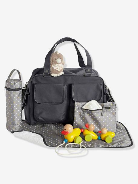 Sac à langer Journée multipoches vertbaudet Anthracite+GRIS FONCE - vertbaudet enfant 