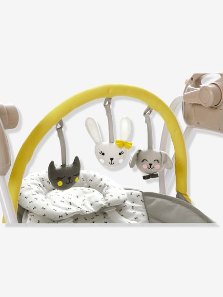Balancelle avec arche de jeux Babyswing vertbaudet Gris+Marine grisé - vertbaudet enfant 