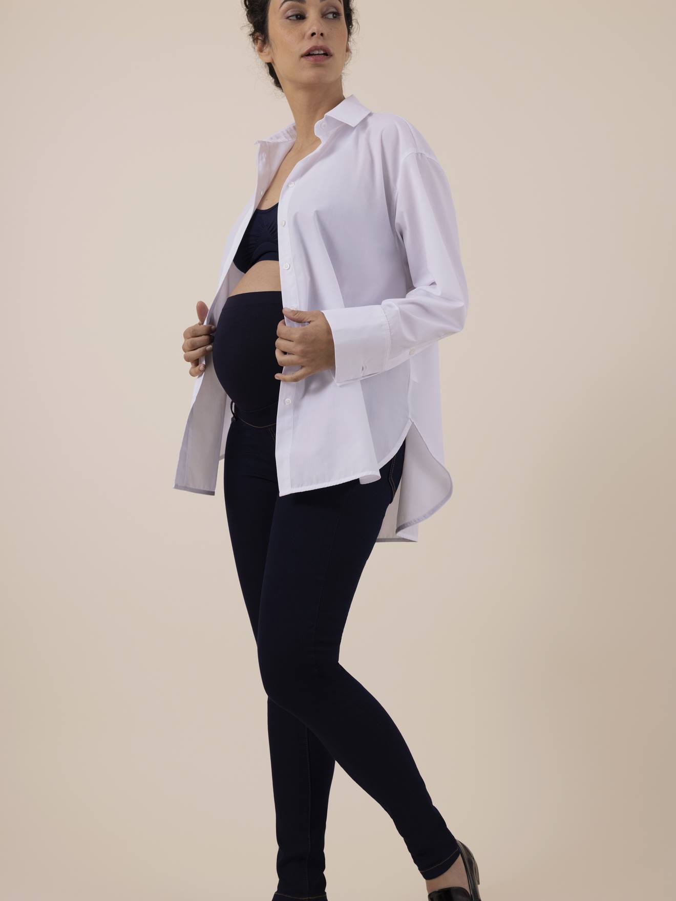 Slim-fit Naadloze Zwangerschapsbroek Met Band Clint Envie De Fraise Jeansblauw