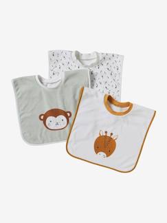 Verzorging-Set van 3 slabbetjes met dieren om aan te trekken