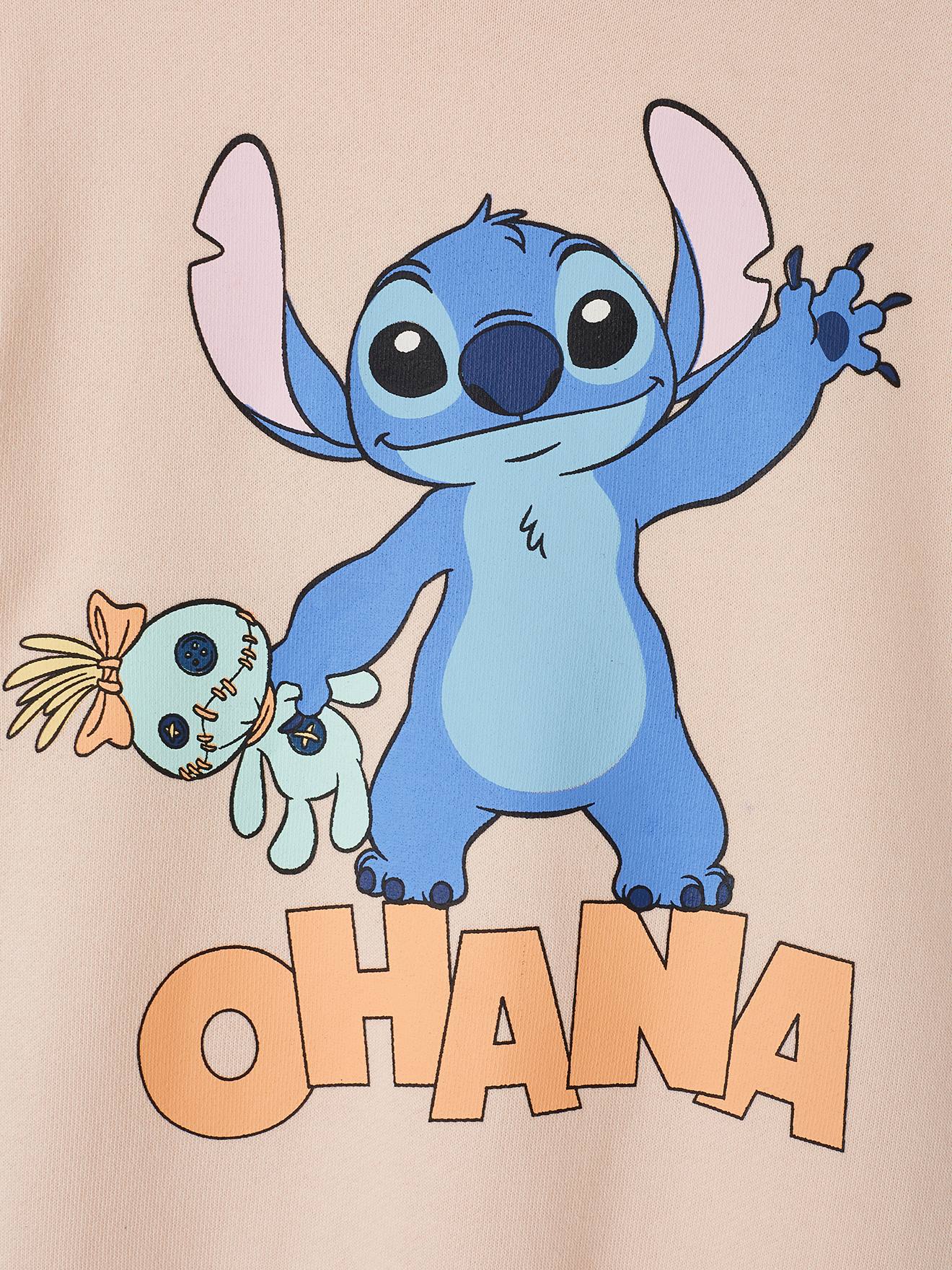 Pyjama fille Disney® Stitch rose pâle/gris chiné - Lilo & Stitch