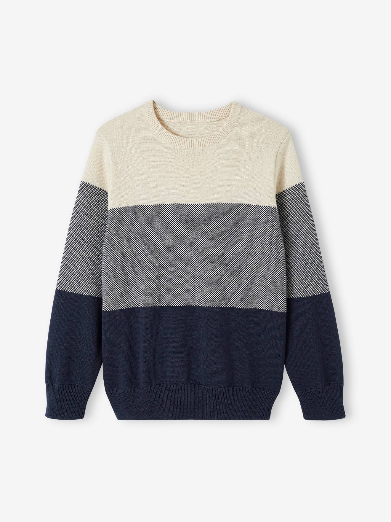 Vertbaudet Colorblock Jongenstrui Met Siersteek Nachtblauw