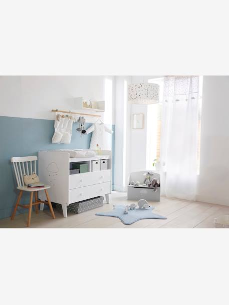 Banc coffre de rangement nuage Gris/blanc - vertbaudet enfant 
