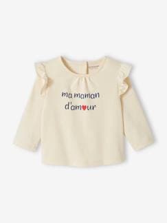 Baby-T-shirt, coltrui-Babyshirt met opschrift van biologisch katoen