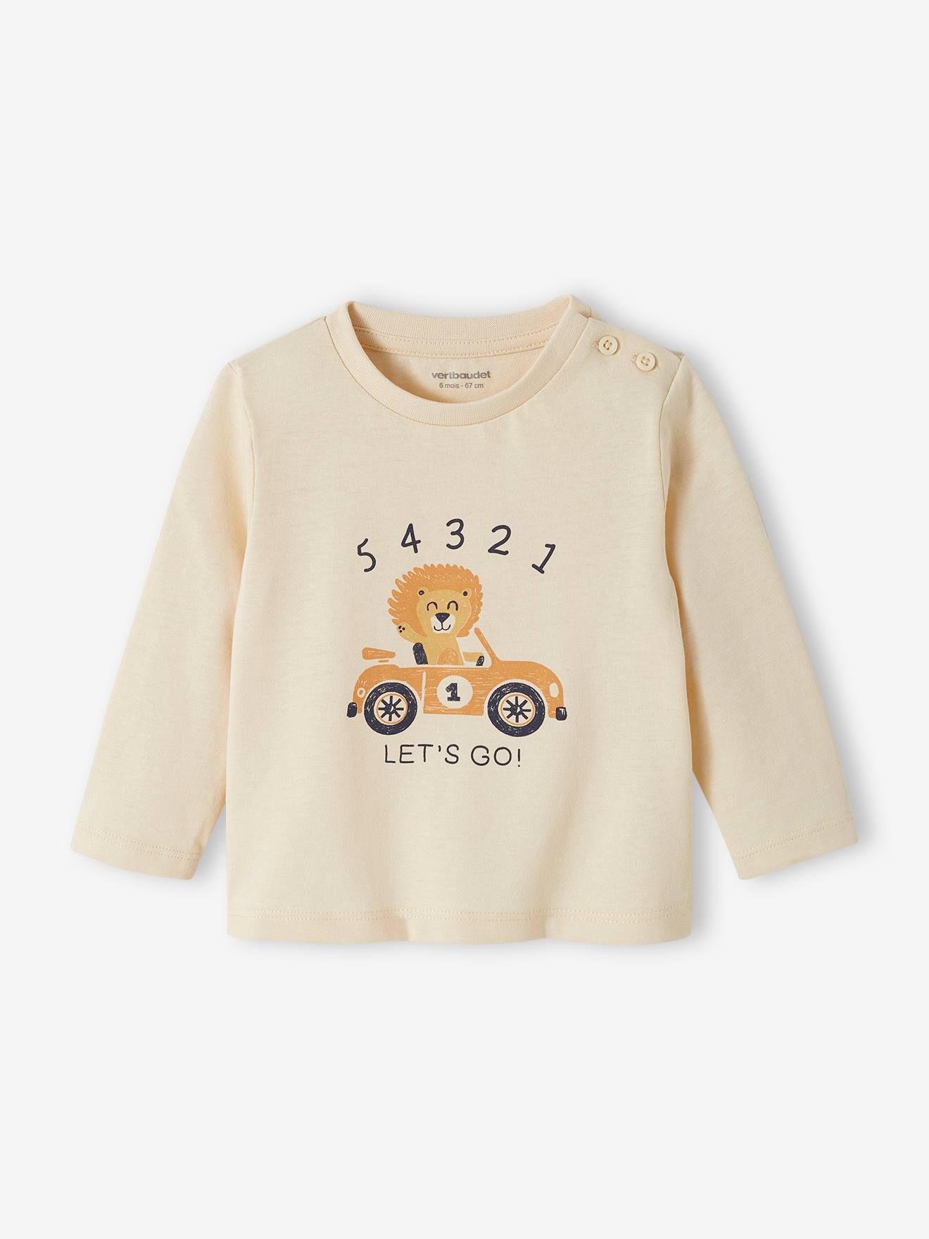 Vertbaudet Decoratief T-shirt Babyjongen Vanille