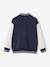 Sweat garçon molleton style teddy badge en bouclettes. anthracite+marine+vert émeraude+vert sapin - vertbaudet enfant 