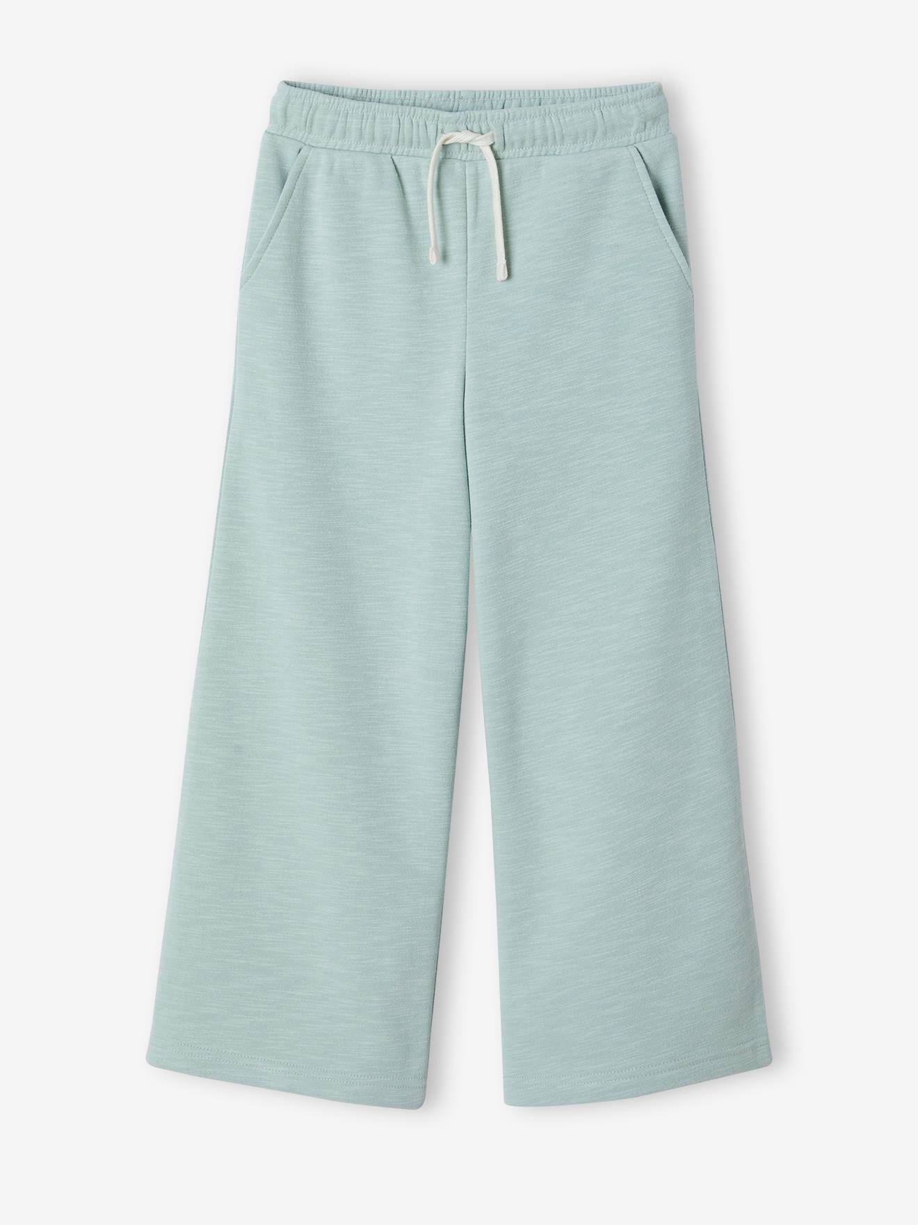 Vertbaudet Wijde Joggingbroek Voor Meisjes Blauwgroen