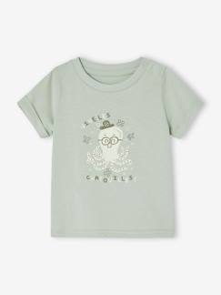 Baby-T-shirt, coltrui-Babyshirt mini totem korte mouwen