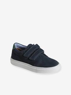 Baskets enfant garçon en cuir à scratchs  - vertbaudet enfant