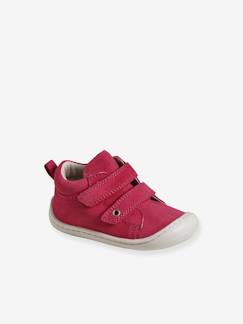 Chaussures-Bottillons scratchés cuir souple bébé premiers pas