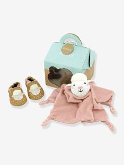-Coffret de naissance chaussons + doudou ©
