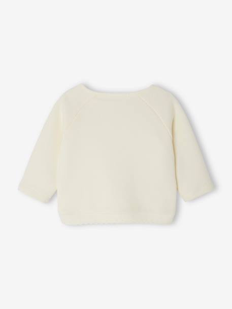 Sweat volant en broderie anglaise naissance écru - vertbaudet enfant 