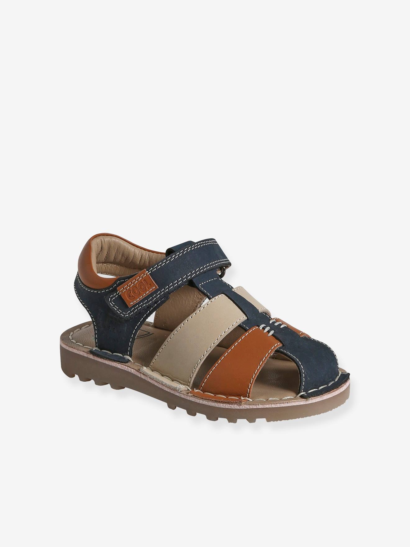 Vertbaudet Leren Sandalen Met Klittenband Kinderen Kleutercollectie Veel Blauw
