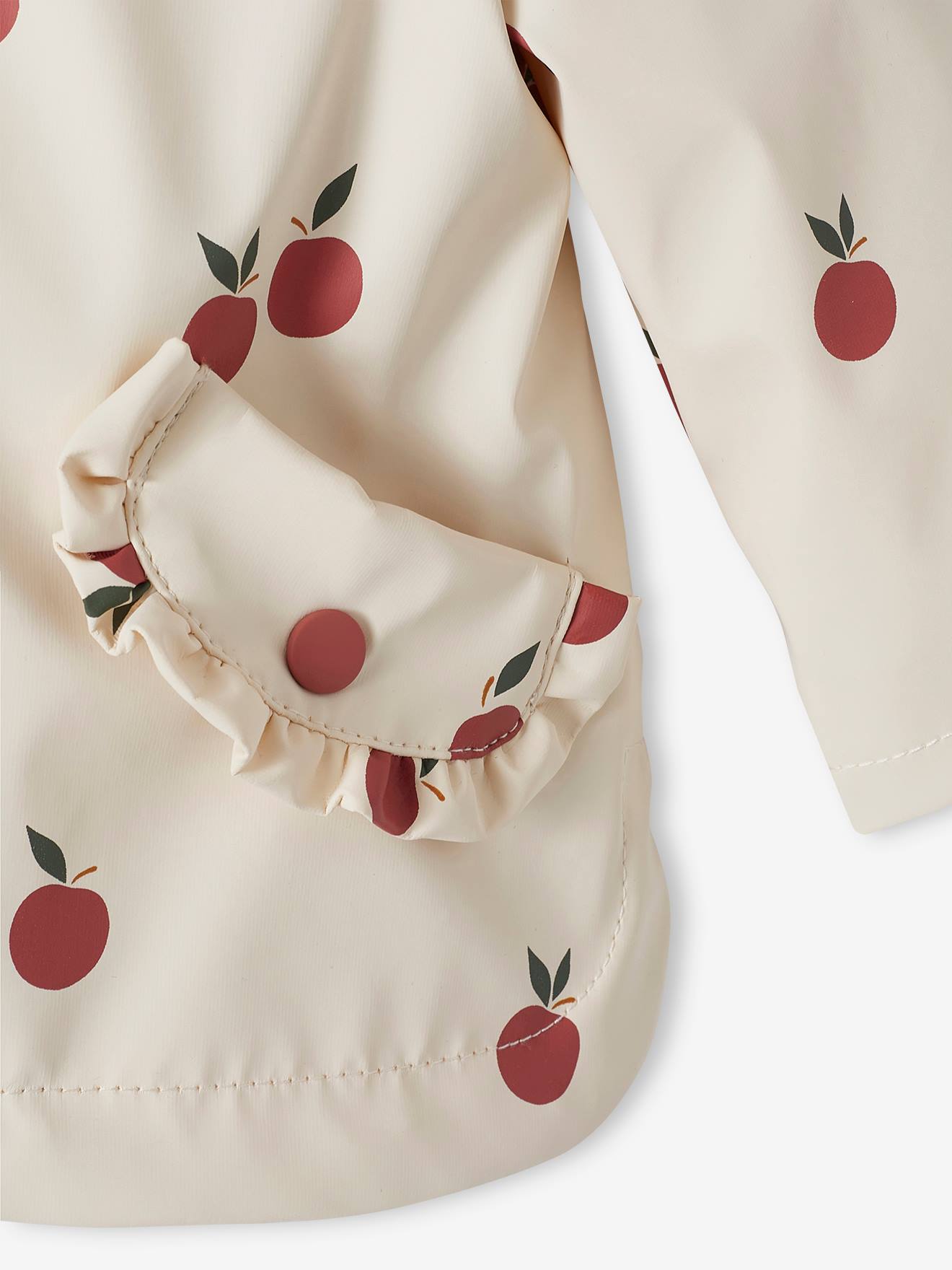Ciré Bébé Fille à Capuche Imprimé Fleurs - Doublé Chaud Bleu Nuit - Imperméable Et Doux Pour Pluie Et Froid - Vertbaudet 24 Mois (86 Cm)