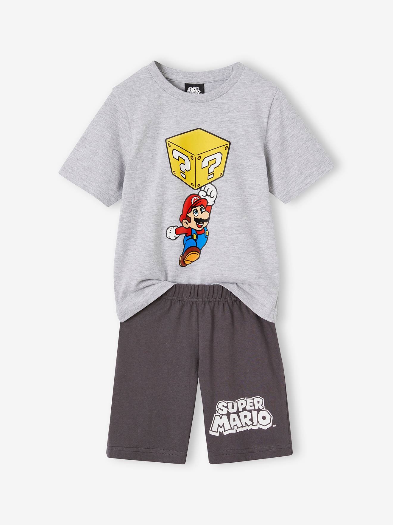 Tweekleurige Pyjashort Voor Jongens Super Mario® Antraciet