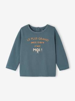 Baby-T-shirt, coltrui-T-shirt met lange mouwen en tekst voor baby's