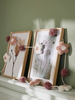 Linnengoed en decoratie-Decoratie-Slinger met bloemen en pompons
