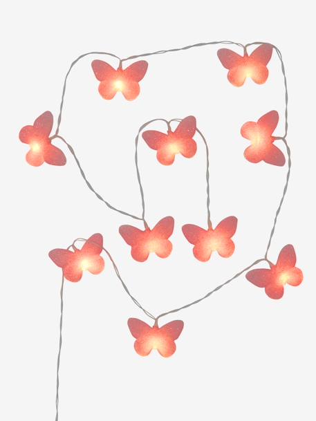 Lichtgevende slinger VLINDERS MET LOVERTJES Roze - vertbaudet enfant 