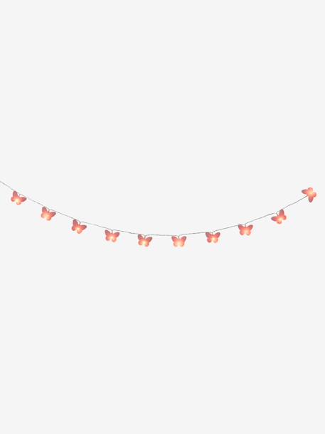 Lichtgevende slinger VLINDERS MET LOVERTJES Roze - vertbaudet enfant 