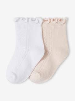 -Lot de 2 paires de chaussettes cérémonie bébé fille