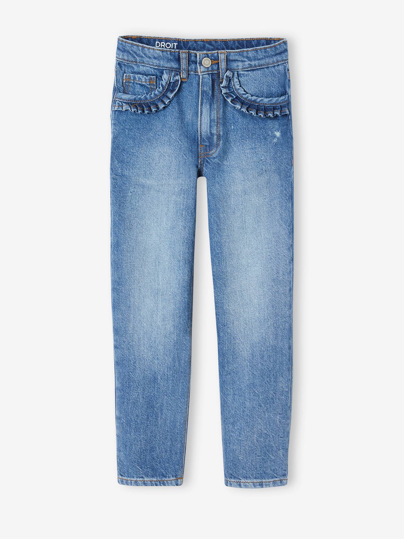 Vertbaudet Rechte Jeans MorphologiK Meisjes Heupomvang Small Stone