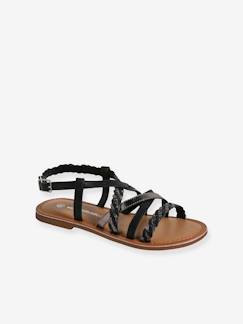 Chaussures-Sandales brides croisées cuir collection maternelle