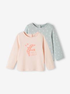 Set van 2 basic T-shirts voor baby's  - vertbaudet enfant