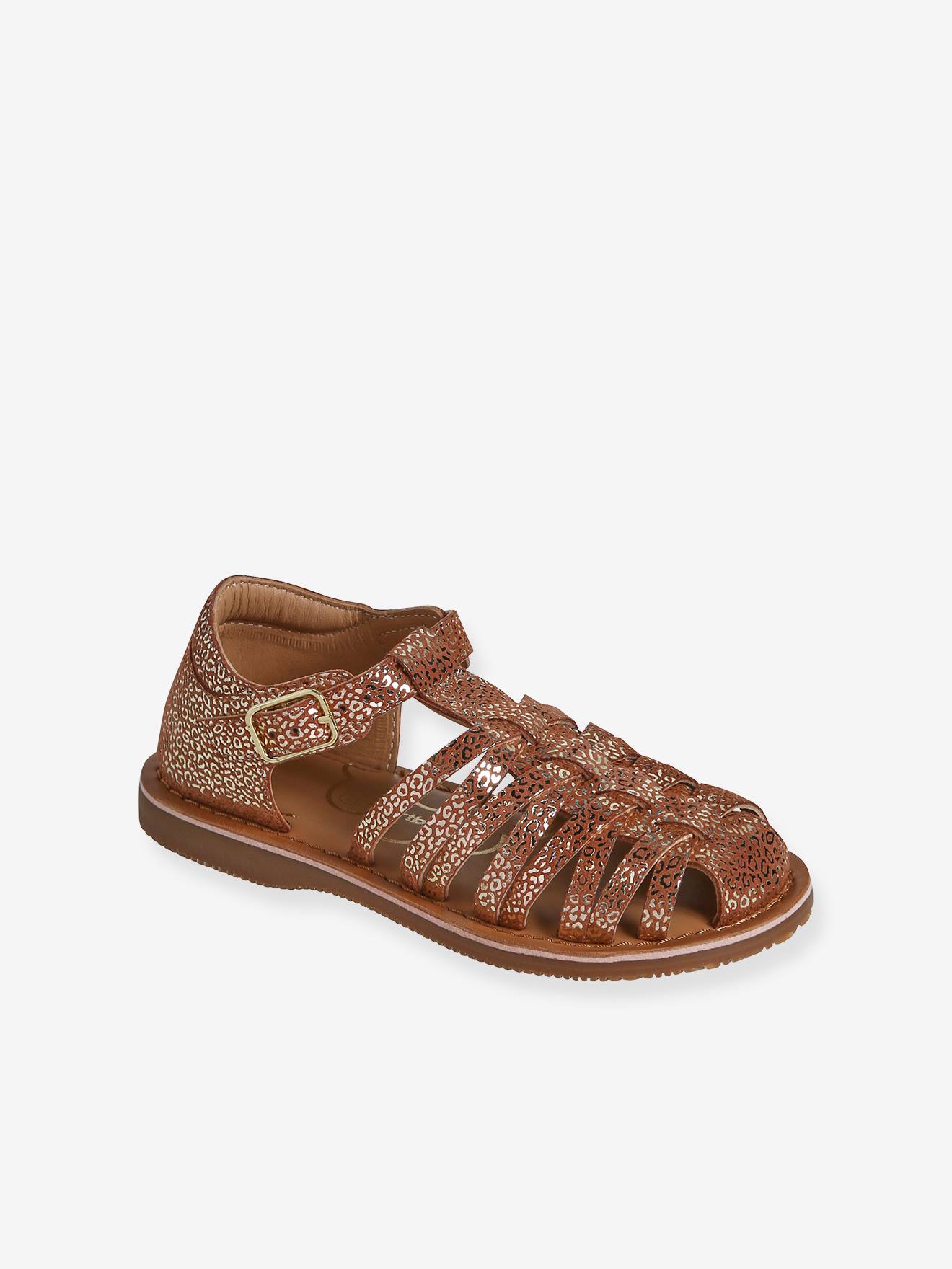 Vertbaudet Leren Gesloten Kindersandalen Kleutercollectie Okergeel