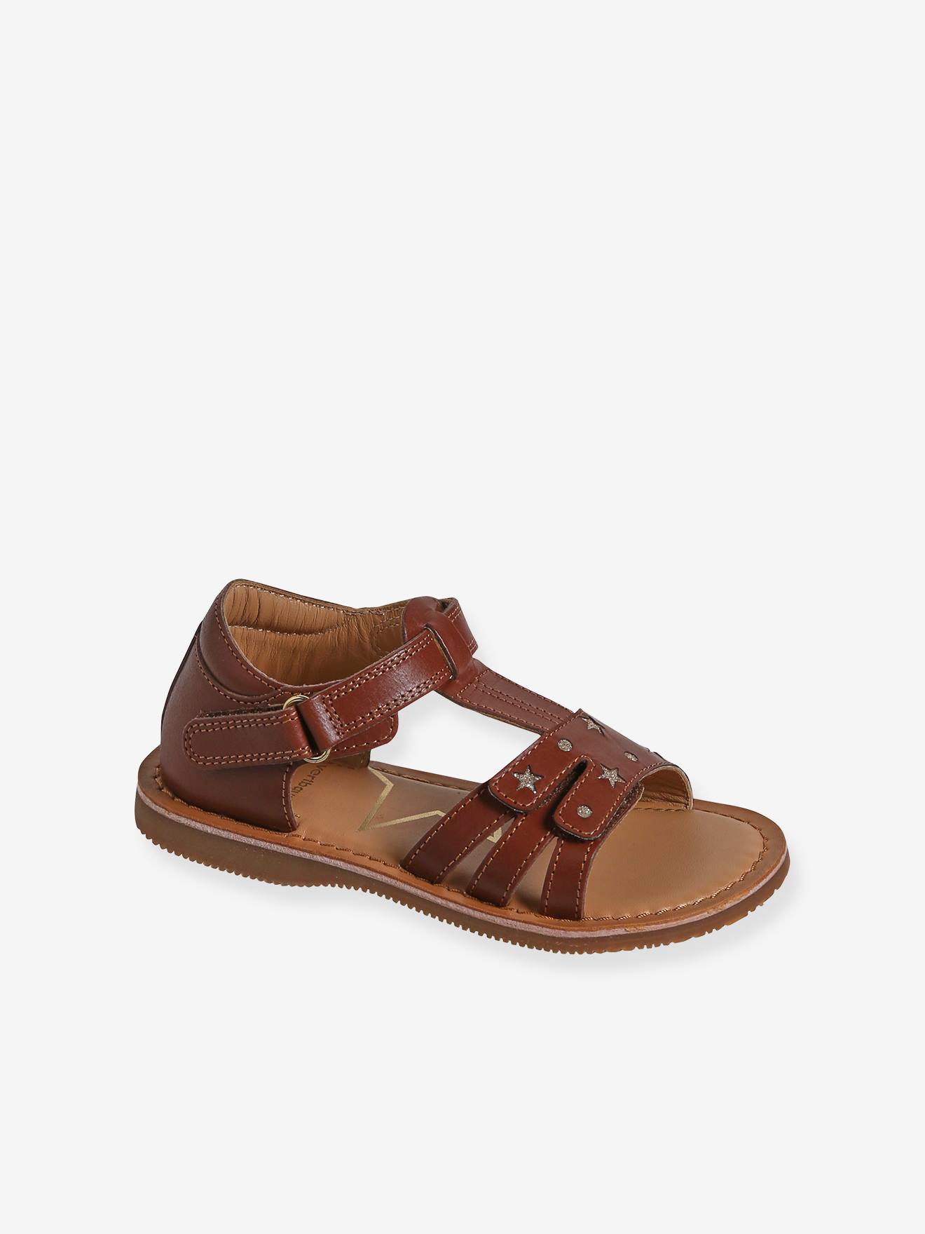 Vertbaudet Leren Kindersandalen Met Klittenband Kleutercollectie Bruin