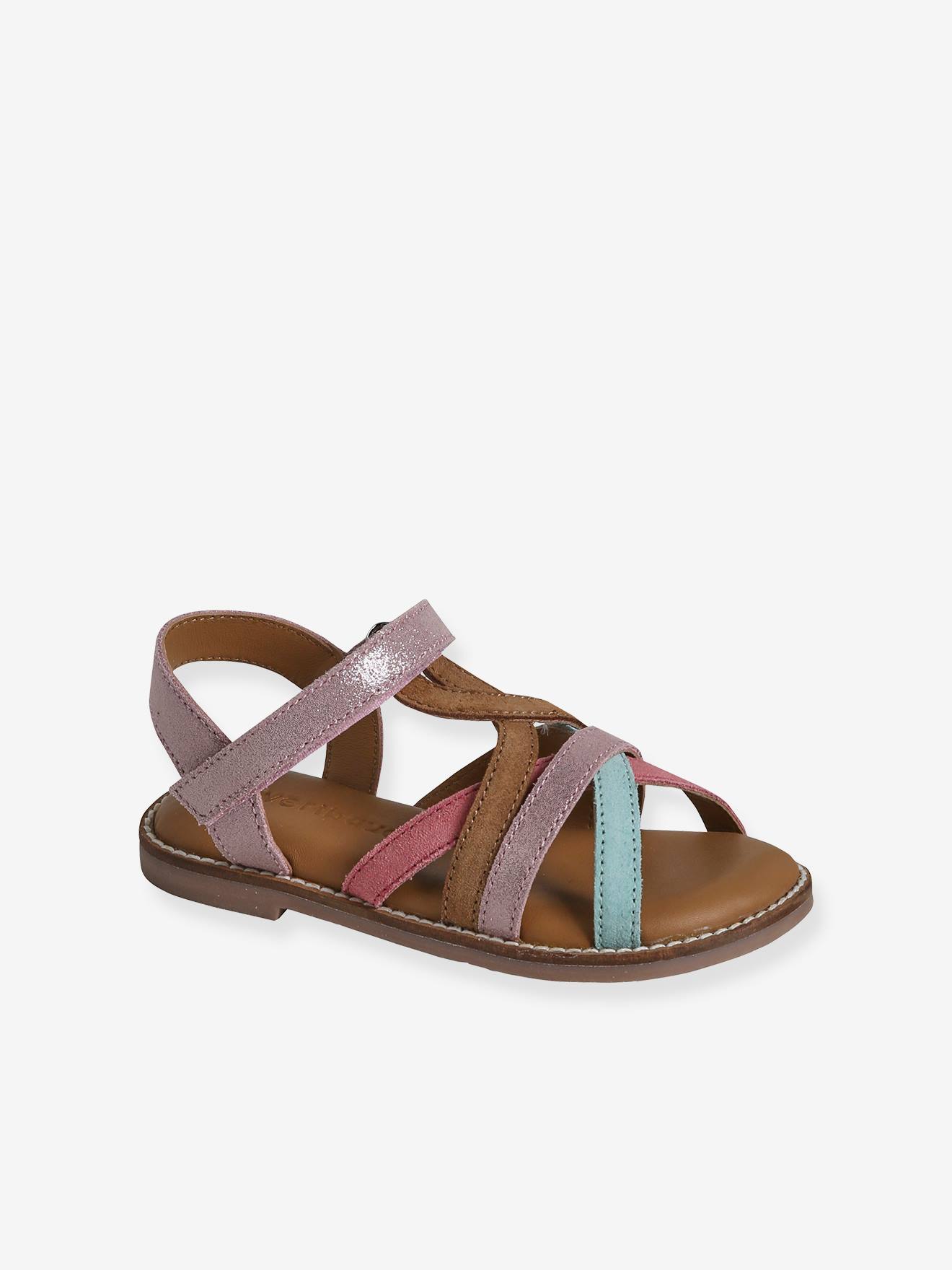 Vertbaudet Leren Kindersandalen Met Klittenband Meerkleurig
