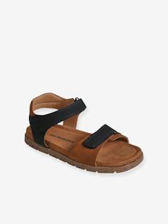Sandales cuir enfant à scratchs collection maternelle  - vertbaudet enfant