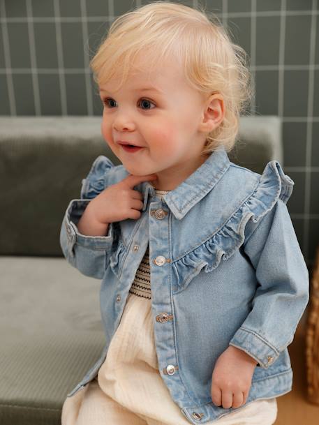 Bébé-Veste volantée en denim bébé