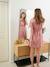 Robe-chemise courte gaze de coton grossesse et allaitement bleu électrique+vieux rose - vertbaudet enfant 