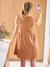 Robe de grossesse et d'allaitement gaze de coton blanc+caramel+sauge - vertbaudet enfant 
