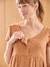 Robe de grossesse et d'allaitement gaze de coton blanc+caramel+sauge - vertbaudet enfant 