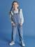 Blouse à volants en broderie anglaise fille bleu ciel+vert sauge - vertbaudet enfant 